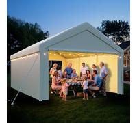 arvioo Gazebo con 2 pareti laterali e 2 ingressi, per creare una soluzione temporanea di spazio, 4 x 6 m, XXL, tenda da magazzino, tenda per attrezzi, resistente al vento, impermeabile, resistente ai
