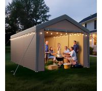 arvioo Gazebo con 2 pareti laterali e 2 ingressi, per creare una soluzione temporanea di stanza, 3 x 6 m, XL, tenda da magazzino, tenda per attrezzi, resistente al vento, impermeabile, resistente ai