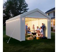 arvioo Gazebo con 2 pareti laterali e 2 ingressi, per creare una soluzione temporanea di stanza, 3 x 6 m, XL, tenda da magazzino, tenda per attrezzi, resistente al vento, impermeabile, resistente ai