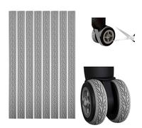 ARVORUM 8 coperture protettive in silicone per bagagli, riduzione del rumore, protezioni ammortizzanti | ritagliabili su misura per valigie e sedie da ufficio (grigio)