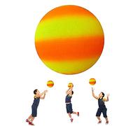ARVOV Palla da gioco in PVC Bouncy, per bambini, pallone da calcio, pallanuoto da spiaggia, pallone in PVC per interni ed esterni, 8,5 pollici (arancione e giallo)