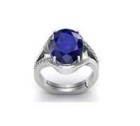 Arwacraft Anello placcato argento zaffiro blu 15,25 Ratti 14,40 carati non riscaldato e non trattato Neelam pietra preziosa naturale di Ceylon per gli uomini e-B0BRX1FSMRNAMZ