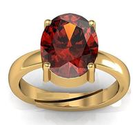 Arwacraft Anello placcato oro con pietra naturale gomed certificata non riscaldata certificata Aaa+, regolabile, 7,25 Ratti 6,00 carati, B0CXM9L2MRNAMZ, piccolo, gemma, Small, Gemma