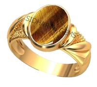 Arwacraft Anello regolabile in cristallo naturale occhio di tigre 6,25 Ratti - 5,50 carati pietra certificata per uomo e donna - B0C41TG2MRNAMZ
