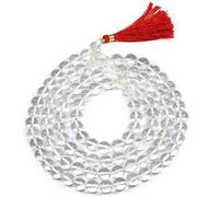 Arwacraft Collana Mala 108+1 8 Mm Perline Rotonde Naturali Originali Pietre di Cristallo Fengshui Per Jaap Pooja Astrologia Indossare Meditazione Protezione Per Unisex Uomini Donne Ragazzo Ragazza
