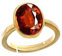 Arwacraft Manu Gems - Anello in oro regolabile con granato essonite naturale certificato da 5,25 ratti, con pietra preziosa sciolta, per donne e uomini S-B09BW2G4MRNAMZ
