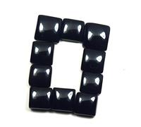 Arwacraft Nero Onice Gemma 25 Carati Naturale Genuino Sq Sciolto 10 Pz Lotto All'ingrosso Per La Creazione Di Gioielli-B073CK1ZMRNAMZ, Small, Gemma