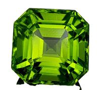 Arwacraft Peridoto naturale non riscaldato certificato da 15,50 carati, non riscaldato, taglio a squire, pietra preziosa sciolta da laboratorio certificato per uomo o donna-B0CL76WDMRNAMZ
