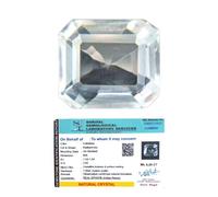 Arwacraft Pietra preziosa naturale di quarzo trasparente Sphatik originale certificata AAA Grade Premium sfaccettata gemma per manifestazione, guarigione, meditazione spirituale e gioielli, circa 6-7