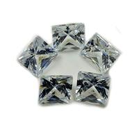 Arwacraft Zircone cubico bianco certificato in laboratorio totale 10,5 carati 1 pezzo lotto taglio principessa Ratan Stone-B0BFWPVJMRNAMZ, Small, Pietra preziosa