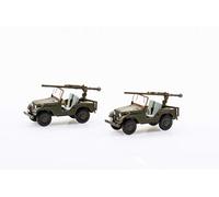 Arwci ACE-1/87 Set mit 2 Jeep PAK58 Panzer-Abwehr Kompanie Bat Die-Cast, Modelli da Collezione, 885106