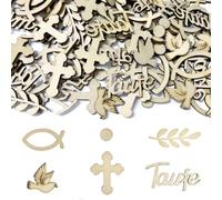 ARWIG 100 Decorazioni per Battesimo | Decorazioni in Legno per la Comunione | Decorazioni per Il Battesimo per Bambine | Decorazioni per Baby Shower per Bambini