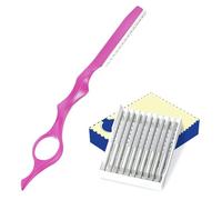 ARWIG Rasoio per Tagliare i Capelli | Lamette di Rasoio a Piuma sostituibili | Rasoio per Capelli in Acciaio Inossidabile | Rasoio da Parrucchiere per Salone e casa (Rosa)