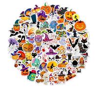 ARYIMYDP 100 Pezzi Adesivi Halloween, Materiale Lavabile e Riutilizzabile, Adesivi Antigraffio per Computer Portatili, Casco, Bagagli, Skateboard, Auto, Moto