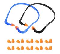 ARYIMYDP 2 Paia Cuffie Antirumore con 10 Tappi Auricolari, con Valvola di Compensazione Pressione, Protezione Acustica Industriale, Perfette per Cantieri e Fabbriche, Blu Nero