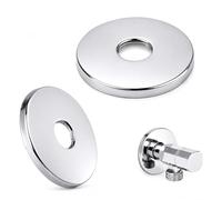 ARYIMYDP 2 Pezzi Rosone Copritubo Acciaio Inox 80mm - Foro Interno 21mm Per Rubinetto,Valvola Ad Angolo,Termosifone - Montaggio Veloce,Finito Argento