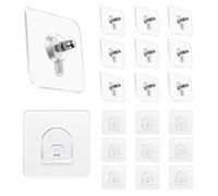 ARYIMYDP 20 Pezzi Ganci Adesivi Extra Forti, 6x6 cm, Due Modelli (Vite Adesiva e Gancio a D), Chiodini per Quadri Muro, Ganci Adesivi per Quadri, per Bagno, Cucina, Organizzazione Cavi