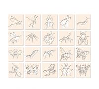 ARYIMYDP 20 Stencil Insetti Bambini Riutilizzabili, Disegni Farfalla Ape Libellula, per Lavoretti Textil Scrapbooking Regalo Creativo