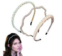 ARYIMYDP 3 pezzi Gioielli per Capelli Perle Cerchietto da Sposa, Fascia Semplice ed Elegante con Perle per Donna, Ideale per Matrimoni, Feste, Balli e per Tutti i Giorni