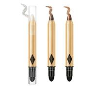 ARYIMYDP 3 Pezzi Set di Stick Ombretto, Matitone Occhi Doppia Punta, Crema Matte & Shimmer, Waterproof Lunga Tenuta, Colori: Bianco, Marrone, Oro
