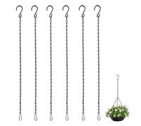 ARYIMYDP 6 Pezzi Catena Metallo 50 cm con Ganci e Clip, Conservazione Interna Flessibile per Lampade Sospese e Decorazione, Organizzazione Casa Pratica