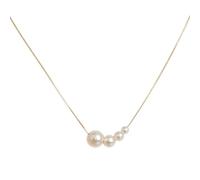 ARYIMYDP Collana Perle Donna, Collane Girocollo, Collana di Perle Placcata in Oro 18 Carati Resistente All’Acqua, Gioielli da Sposa Regolabili, Collane D’Oro per Donne