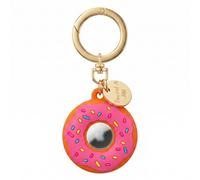 ARYIMYDP Custodia per AirTag a Forma di Ciambella, Cover in Silicone Morbido con Moschettone Metallico, Protezione Antiuurto e Antigraffio, Portachiavi per Chiavi, Collare per Cani e Bagagli