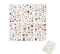 ARYIMYDP Kit Scrapbooking 263 Pezzi - Carta Scrapbooking e Adesivi Floreali per Album, Diario e Collage - Accessori con Stickers Aesthetic, Fai da Te e Artigianato Creativo