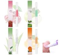 ARYIMYDP Penne Nutrienti Unghie Set da 4 (60g) con Aloe Vera, Arancia, Mela, Ciliegia per Cuticole Secche, Unghie Fragili - Idratazione e Rafforzamento