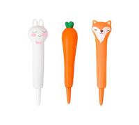 ARYIMYDP Set Regalo di 3 Penne Divertenti con Impugnatura a Forma di Animale, Lunghezza 16 cm, Perfette per Appunti e Collezionismo, per Scuola, Ufficio o come Simpatica Idea Regalo