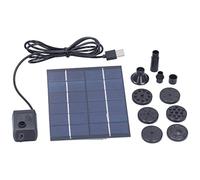 Arythia 2W Pompa Solare per Fontana, IP65 Impermeabile Pompa Laghetto da Giardino, Fontanella Solare per Uccelli con 4 Ugelli, Kit Automatico Acqua per Esterni