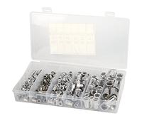 Arythia Kit 190 Pezzi Inserti Filettati Alluminio, Rivetti Filettati Testa Piana M6 e M8, Kit Dadi a Rivetto Resistenti alla Corrosione per Auto e Mobili