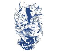 ARYU 3 PZ Adesivi Per Tatuaggi A Erbe Geisha Tradizionale Giapponese Serie Oscura Braccio Di Fascia Alta Impermeabile Gambe Di Fiori Di Lunga Durata Semi-Permanente 12×19 Cm