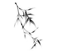 ARYU 3pcs Bamboo Leaf Simulation Tattoo Juice Tattoo Stickers Waterproof And Durable Non-Reflective Arms And Calves