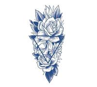 ARYU 3pcs Herbal Tattoo Stickers For Waterproof And Long-Lasting Large Flower Pictures Thigh Simulation Flower Arm Semi-Permanent12×19cm W-91