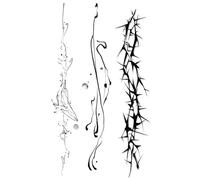 ARYU 3pcs Herbal Tattoo Stickers Waterproof And Long-Lasting Arm Clavicle Female Scars Juice Can'T Wash Off Semi-Permanent