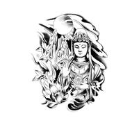 ARYU 4 Loto Cuore Buddha Rima Fiore Braccio Erba Semipermanente Succo Tatuaggi Adesivi Sweatproof Impermeabile Durevole Adesivi Braccio Polpaccio