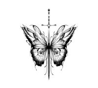 ARYU 4pcs Butterfly Tattoo Stickers Durable Waterproof Non-Reflective Herbal Spot Wholesale Small Pattern Stickers Realistic