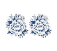 ARYU 5pcs Herbal Flower Tattoo Stickers For On Legs Waterproof And Long-Lasting Internet Celebrity Bana Flower Chest, Back, Waist, Cannot Be Washed Off12×19cm
