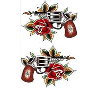 ARYU Fiore Impermeabile Autoadesivo Del Tatuaggio Del Braccio Del Fiore 4pcs W-03
