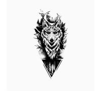 ARYU Lone Wolf Herbal 2023 New Cool Europeo E Americano Personalizzato Fiore Braccio Impermeabile Adesivo Di Fascia Alta Di Lunga Durata Per 100 * 198 Mm