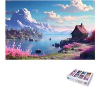 ARYU Utopia Puzzle in legno da 1000 pezzi, regalo per adulti, adatto per adulti dai 14 anni in su, 1 set, 1 puzzle, 75 x 50 cm, adatto sia per uomini che per donne, gioco educativo, regalo di Natale e
