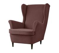 ARZARF Copripoltrona Wingback,Elasticizzato Antiscivolo Copripoltrona Wingback con Fodera per Cuscino T-Seat,Protezione Mobili per Poltrona Soggiorno Camera da Letto(Coffee)
