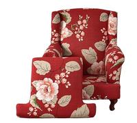 ARZARF Copripoltrona Wingback,Elasticizzato Copripoltrona Wingback con Fodera per Cuscino T-Seat,Antiscivolo e Antirughe,per Poltrona Soggiorno Camera da Letto(Style 4)