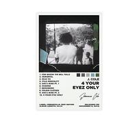 ARZARF J Cole Poster 4 Your Eyez Only Album Copertina Poster Tela Decorazione Camera Da Letto Sport Paesaggio Ufficio Camera Regalo Stile Senza Cornice 20 x 30 cm (20 x 30 cm)