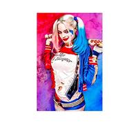 ARZARF Poster su tela di Harley Quinn con 7 stampe artistiche da parete per soggiorno, camera da letto, stile sframe-30 x 45 cm