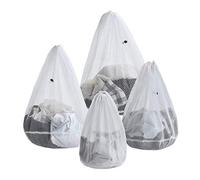 ARZASGO Sacchetti per biancheria in rete, resistenti, con coulisse, per capi delicati, indumenti, biancheria intima, calze, reggiseni e vestiti per bambini (maglia grossa e fine)