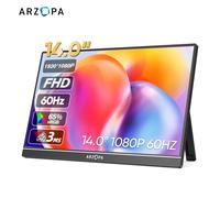 ARZOPA 14.0 pollici 1080P FHD Monitor portatile schermo IPS con USB C HDMI secondo Display esterno per Mac,Laptop,PC,Switch,PS,Xbox