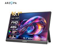 ARZOPA 16.1 ''100% sRGB Monitor portatile FHD1080P IPS Schermo Secondo monitor Schermo esterno per MAC Laptop PC Xbox/PS/Switch,Z1C
