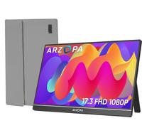 ARZOPA A1M -MONITOR Portatile, 17.3 , Full-HD, IPS 1920 x 1080, USB-C tempo di risposta 1 ms+Borsa per la conservazione - Nouvo